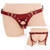 Red leather double strap harness