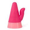 Cone shaped massager with multiple speeds and clitoral attachment Cone shaped massager with multiple speeds and clitoral attachment