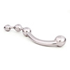 Dual-action stainless steel wand with graduated heads and curved shaft. Dual-action stainless steel wand with graduated heads and curved shaft.