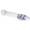 Bulbous head dichro wrap glass dildo wand