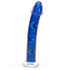 Dichroic rainbow G-spot glass dildo
