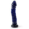 Expertly handcrafted solid glass dildo with a ridged shaft and enlarged head Expertly handcrafted solid glass dildo with a ridged shaft and enlarged head