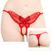 Crotchless butterfly panties with sequin and bead embellishment Crotchless butterfly panties with sequin and bead embellishment