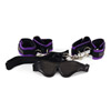 High quality kit including handcuffs, restraining straps and a blindfold High quality kit including handcuffs, restraining straps and a blindfold