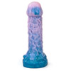 Handcrafted silicone dildo with jellyfish design and glow-in-the-dark accents Handcrafted silicone dildo with jellyfish design and glow-in-the-dark accents