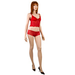 Mesh cami with tanga shorts