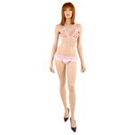 "Sexy bustless bra with skirtini"