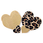 "Leopard heart pasties"
