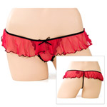 "Ruffled trim g-string"