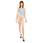 "Blue mist bralette and thong"