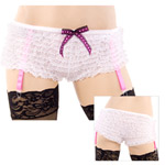 "Garter ruffle panty"