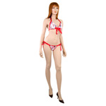Retro valentine bra with panty