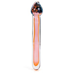 Lattachino headed pink pyrex glass dildo wand