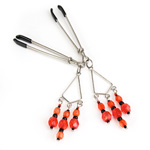 "Tweezer with red beads"