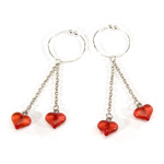 Asian hearts nipple rings