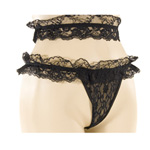 Naughty nightwear choker w/panty