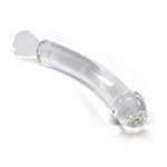 Crystal rose curved G-spot dildo