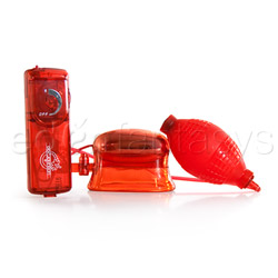 Vibrating clitoral and vaginal pump