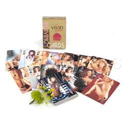 Vivid girls playing cards