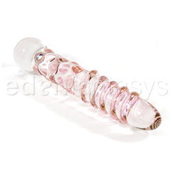 Gold multi-textured love wand - Glass dildo