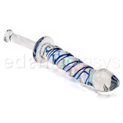 Dichroic spiral with handle - Glass dildo