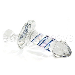 Dichroic juicer with rotator plate glass dildo - Glass juicer