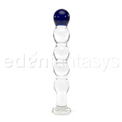 Blue ball explorer - Glass dildo