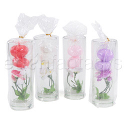 Floating candles in glass