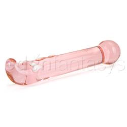 White hearts G wand - Glass G-spot shaft