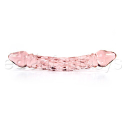 Crystal cut pink double dong