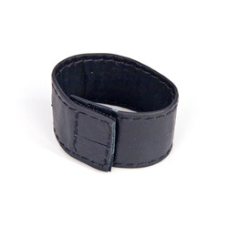 Leather cock ring with velcro closure