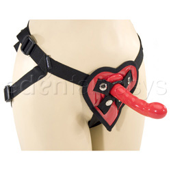 Heart harness and silicone dong set