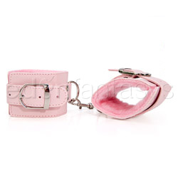 Pink plush wrist cuffs
