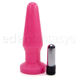 Vibrating silicone neon anal plug - Vibrating anal plug