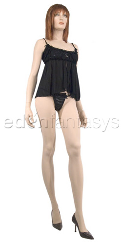 Sparkled mesh babydoll - Babydoll and panty set
