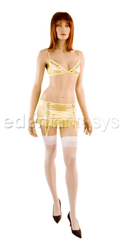 Satin bra and skirt set
