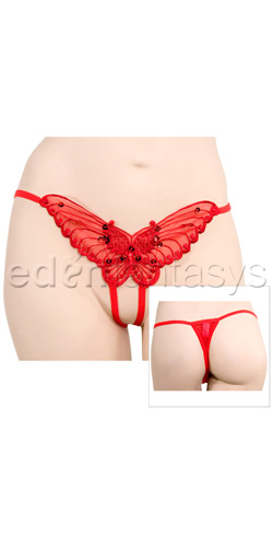 Butterfly crotchless panty