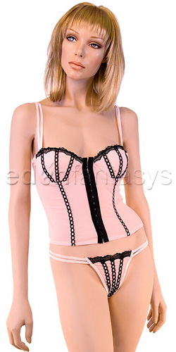 Scalloped lace bustier set