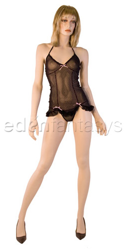 Polka dot chemise set