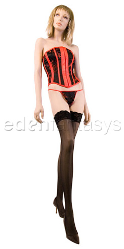 Satin brocade corset set