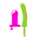 Phallix juicer and batton dildos