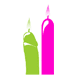 Lighters, candeles and edible treats