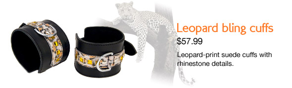 Leopard bling cuffs
