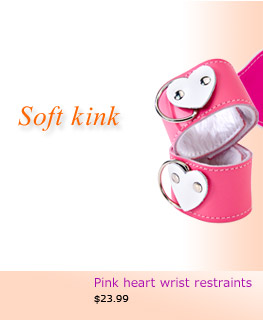 Pink hearth wrist restraints
