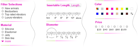 Refine your selection by multiple parameters