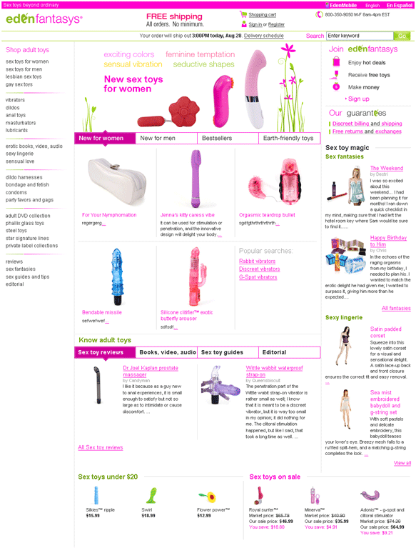 EdenFantasys Home Page
