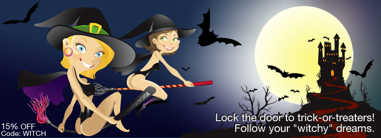 Lock the door to trick-or-treaters! Follow your "witchy" dreams. 15% OFF Code:WITCH