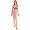 Heart mesh chemise set