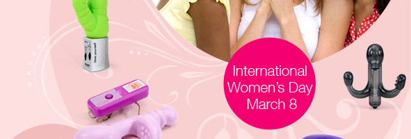 International Womens's Day March 8. Celebrate female sexuality! Get 10% off all toys for women with the code MARCH8