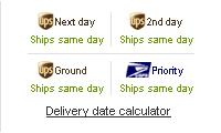 Delivery date calculator